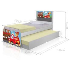 Bicama Juvenil Adesivada Bombeiro - CasaH