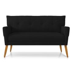 Namoradeira Linho Pés Palito Castanho Cor A79 Preto