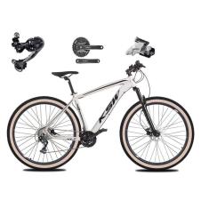 Bicicleta Aro 29 Ksw Xlt Câmbio Traseiro Shimano Deore e Altus 27v Freio Hidráulico Garfo Com Trava Pneu Faixa Bege - Branco