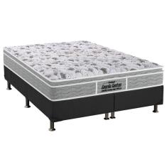 Cama Box King: Colchão Espuma D45 Probel Anatômico Guarda Costas Próextreme Plus + Base Crc Suede Gray (193x203)