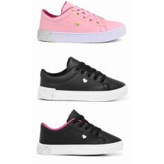 Kit Três Tênis Casual Feminino Alta Qualidade E Conforto Infantil - Ka