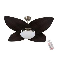 Ventilador De Teto Kovalski Bronze 4 Pás Tabaco 220V Com Controle
