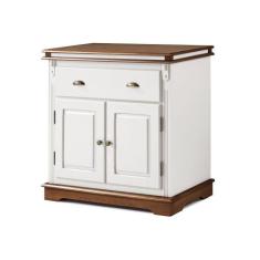 Balcao 2000 2 ptas 1 gav manchester - Linz Móveis, Branco/Imbuia Glaze