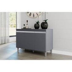 Balcão de Cozinha Ambiente Manu com Tampo 120 cm Cinza Fosco - AJL - A