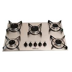 Fogão cooktop a gás 5 bocas inox - D&D Metal 