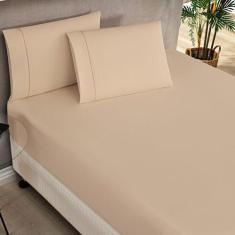 Jogo Cama Lençol Home Basic Solteiro 180 Fios C/ Ponto Palito 2 Peças 