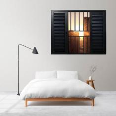 Janela Veneziana de Alumínio 6 Folhas 100 X 100cm Linha 25 com Grade E