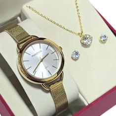 Relógio Mondaine Feminino Analógico Dourado 53612LPMVDE1