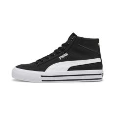 PUMA Tênis masculino Court Classic Vulc Mid, Preto/branco, 41