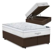 Cama Box Com Baú Queen + Colchão De Molas Ensacadas - Ortobom - Freedo