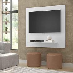 Painel Sala Para TV 32P com Prateleira Flat - Branco - Comprar Móveis em Casa