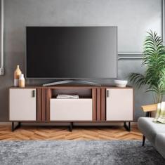 Rack Colibri Juruá com 180 cm de Largura, 3 Portas, Ideal para TV de até 70”