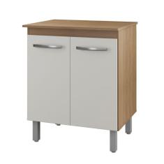 Balcão Multiuso Para Cozinha Serena 2 Portas Cor:savana Off White