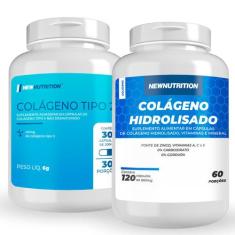 Combo Colágeno Hidrolisado Tipo 1 - 120 Cápsulas + Colágeno Tipo 2 40m