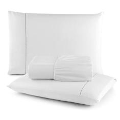 Jogo de Cama Lençol Micropercal Casal King 3 Peças Ponto Palito Super 
