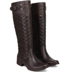 Bota Montaria Feminina Couro Metalace No Cano 208 Cla-Cle, Cafe, 35