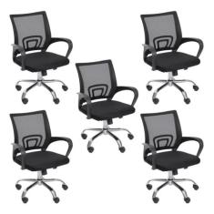 Kit 5 Cadeiras Escritório Diretor Giratória com Relax Tok 3310 - OR De