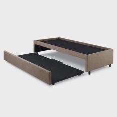 Bicama Box para Dois Colchões Solteirão Linho