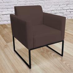 Poltrona Marisa Suede Marrom