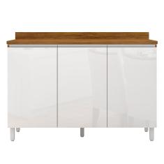 Balcão Triplo Bartira Amazonita com 3 Portas e 1 Prateleira - 120,1cm de largura