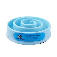 Comedouro Lento Educador Interativo Para Cães Modelo Espiral Azul