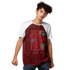 Camiseta Moda Top Rosas Di Nuevo-Masculino