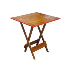 Mesa Dobravel em Madeira Robusta 70x70 Red