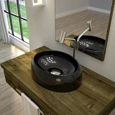 Kit Cuba Ov39 com Válvula Click 1 Polegada G e Sifão Pvc e Flexível Compace Preto