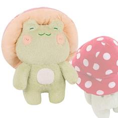 Frog Plush Toys, 7,8 "sapo bonito com cogumelo vermelho Hat Stuf