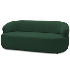 Sofá 3 Lugares Orgânico Sala De Estar Living 170cm Carmen F04 Veludo Verde - Lyam Decor