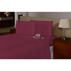 Lençol Solteiro 2 Peças Fronha c/ Ponto Palito Percal Flex 400 Fios To