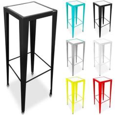 Banco Banqueta Alta Lyon Para Balcão Copa Em Aço - Genus - Genus Móvei