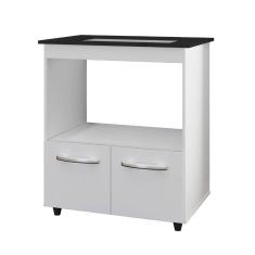 Balcão Para Cooktop Elisa 5 Bocas 2 Portas Moblis Cor:branco