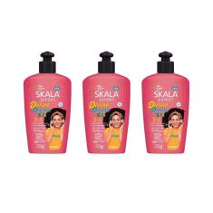 Creme Para Pentear Skala Divino Potinho 250G - Kit Com 3Un