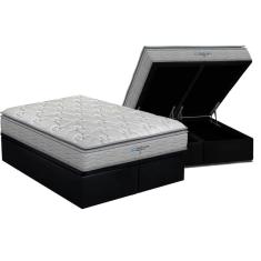 Cama Box Baú King: Colchão Ortopédico Probel D45 Guarda Costas PróExtreme Plus + Base crc Suede Black (193x203)