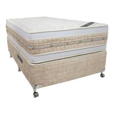 Cama Box + Colchão Castor Solteiro Premium Amazon Gel Double Face Pocket 100x200x63cm