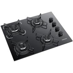 Cooktop a Gás Itatiaia Essencial 4 Bocas Vidro Temperado com Acendimento Automático Preto Bivolt