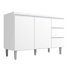 Balcão Para Pia Andréia 120 Cm 2 Portas Branco Ajl