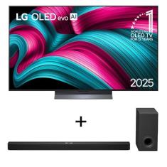 Combo Smart TV LG OLED evo AI C5 65" 2025 + Soundbar LG S90TY 5.1.3 Canais, 570W RMS, Dolby Atmos - OLED65C5.S90TY