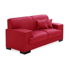 Sofá 2 Lugares Manuela Suede Vermelho - Império Estofados