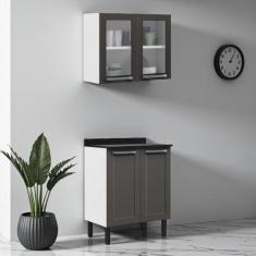 Cozinha Compacta em Aço 2 Peças 4 Portas Florença Itatiaia