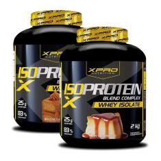 Kit 2x Whey Protein Isolado Blend Complex 2Kg - XPRO-Unissex