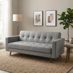 Sofá 3 Lugares Suede Escritório e Recepção Vitrola - Montreal