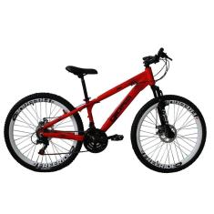 Bicicleta MTB Freeride Aro 26 21 Vel Vermelho Neon Gios FRX