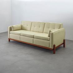 Sofá Tiê 3 Lugares 218cm em Linho CabeCasa MadeiraMadeira Bege