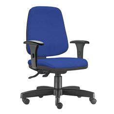 Cadeira de Escritório Presidente Job Ergonômica - Frisokar (Tecido Azul)