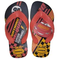 Chinelo Havaianas Kids Cars GD J2 Preto/Vermelho