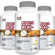 Kit 3 Óleo De Cartamo + Óleo De Coco 1000Mg Clinicmais 120 Cápsulas -