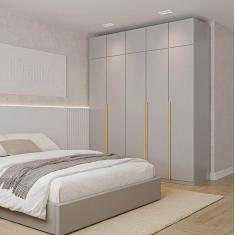 Guarda-roupa Modulado 6 Peças 12 Portas Jade Cabecasa Madeiramadeira Cinza Urbano