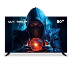 Multilaser - Smart TV DLED 50 4K Multi Roku 4HDMI 2USB Wi-Fi - TL059M